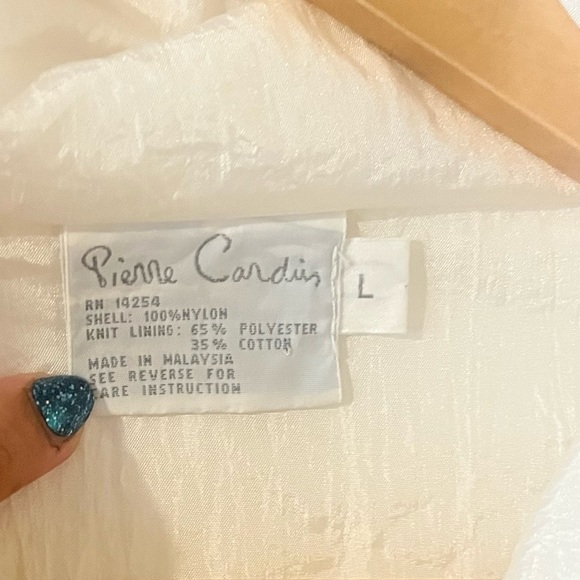 Vintage 1980s Pierre Cardin White Windbreaker - Picture 3 of 9